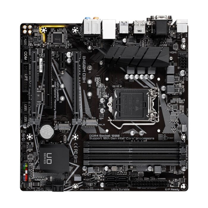 Gigabyte B460M D3H Intel Socket 1200 HDMI/DisplayPort/DVI-D/VGA Micro ATX M.2 USB C 3.2 Motherboard - Image 2