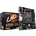 Gigabyte A320M-S2H V3 AMD Socket AM4 HDMI/VGA/DVI-D Micro ATX Motherboard