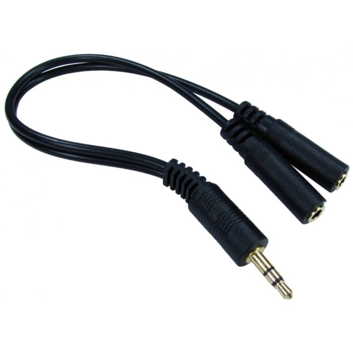 0-2m-3-5mm-stereo-splitter-cable-p1923-6522_zoom 0.2m 3.5mm Stereo Splitter Cable - Image 1