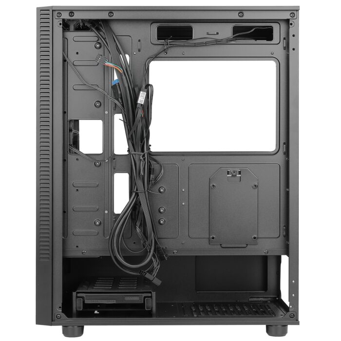 Antec NX410 Mid Tower 1 x USB 3.0 / 2 x USB 2.0 Tempered Glass Side Window Panel Black Case with Addressable RGB LED Fans - Image 6