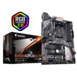 Gigabyte B450 AORUS Elite AMD Socket AM4 ATX DDR4 DVI-D/HDMI Dual M.2 RGB Motherboard