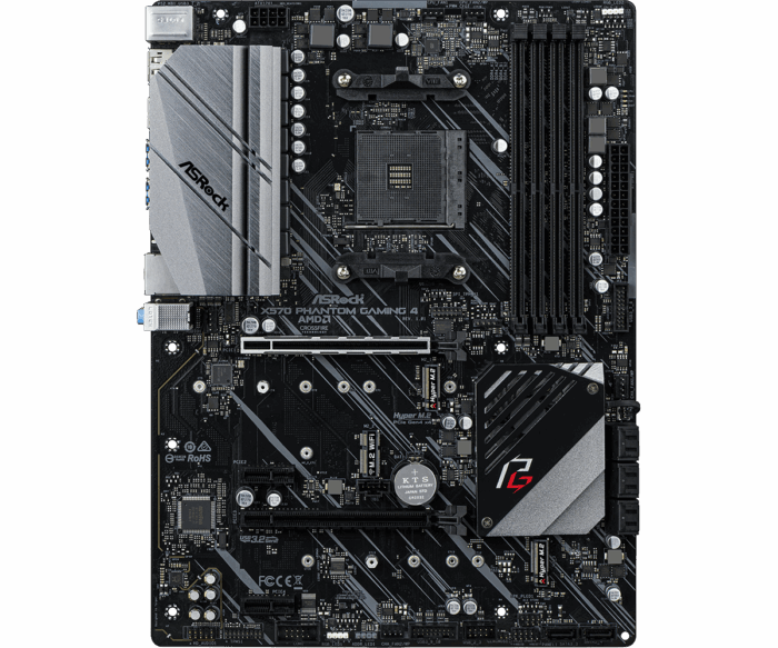 Asrock X570 PHANTOM GAMING 4, AMD X570, AM4, ATX, 4 DDR4, HDMI, DP, XFire, PCIe4, RGB Lighting, M.2 - Image 2