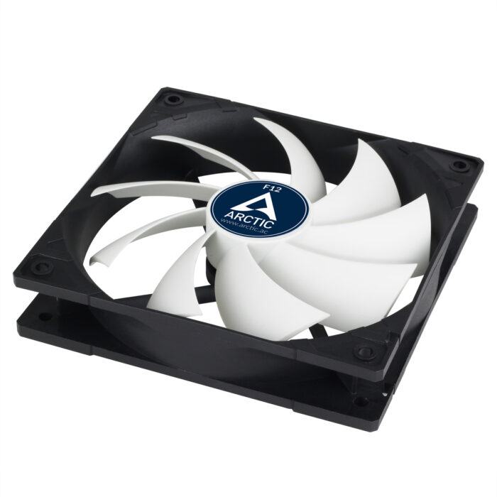F12_G04 Arctic F12 Low Noise 12cm Case Fan, Black & White, 9 Blades, Fluid Dynamic - Image 2