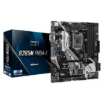 ASRock B365M Pro4-F Intel Socket 1151 DDR4 Micro ATX VGA/HDMI/DVI-D USB C 3.2 M.2 Motherboard