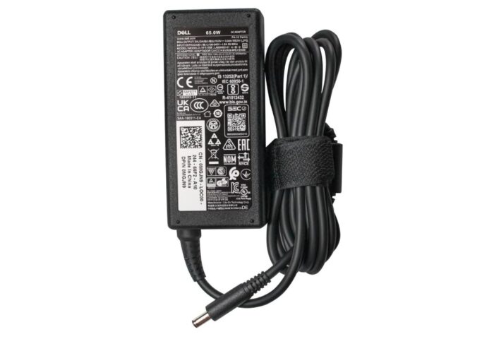 dell charger 4.5 x 3.0 Dell 19.5V 3.34A 65W Slim Black Power Adapter with 4.5mm x 3.0mm Pin Size Charger - Image 1