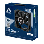 Arctic F8 Silent 8cm Case Fan, Black, 9 Blades, Fluid Dynamic