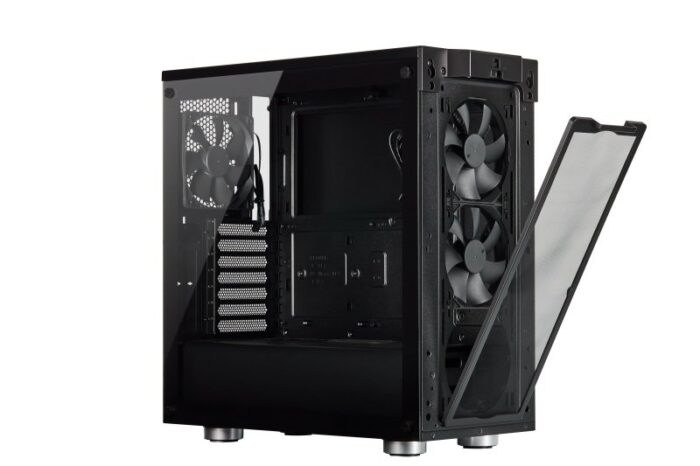 CORSAIR 275R Airflow Tempered Glass Mid-Tower Gaming Case Black - Image 4