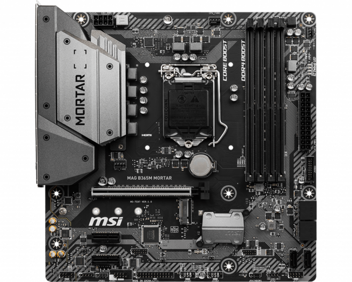 MSI MAG B365M MORTAR Micro ATX Motherboard (8th/9th Gen Intel Core, LGA 1151 Socket, DDR4, USB 3.2 Gen 1, Gigabit LAN, HDMI) - Image 2