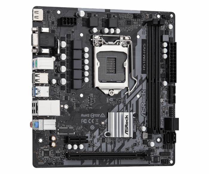 ASRock H510M-HVS R2.0 Intel Socket 1200 Micro ATX HDMI/VGA USB 3.2 Gen1 Motherboard - Image 2