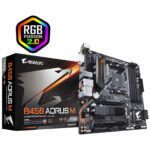 Gigabyte B450 AORUS M AMD Socket AM4 Micro ATX DDR4 DVI-D/HDMI M.2 RGB Motherboard