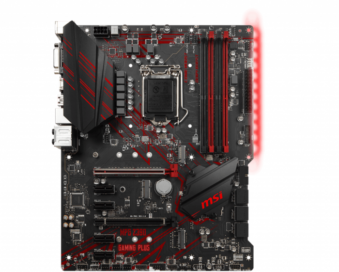 MSI MPG Z390 Gaming Plus Motherboard ATX LGA1151 DDR4 LAN USB 3.1 Gen2 Type-C M.2 - Image 2