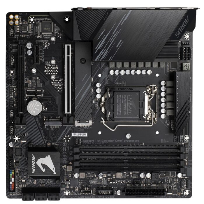 Gigabyte B560M AORUS ELITE Motherboard, Intel Socket 1200, Micro ATX, DDR4, USB 3.2 Type-C, RGB Fusion 2.0, PCIe 4.0, Q-FLASH, 2.5GbE LAN, Smart Fan 6, HDMI/DisplayPort - Image 2