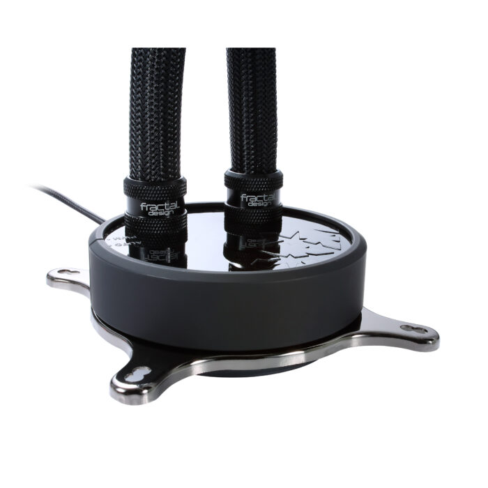 Fractal Design Celsius S24 240mm Liquid CPU Cooler, 2 x 12cm PWM Fans, Intelligent Temp-Control, Fan Hub, G 1/4" Thread, Black & White - Image 4