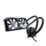 Fractal Design Celsius S24 240mm Liquid CPU Cooler, 2 x 12cm PWM Fans, Intelligent Temp-Control, Fan Hub, G 1/4" Thread, Black & White