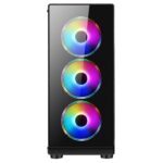 CRONUS Achos Case Gaming Black Mid Tower Addressable RGB LED Fans - Image 2