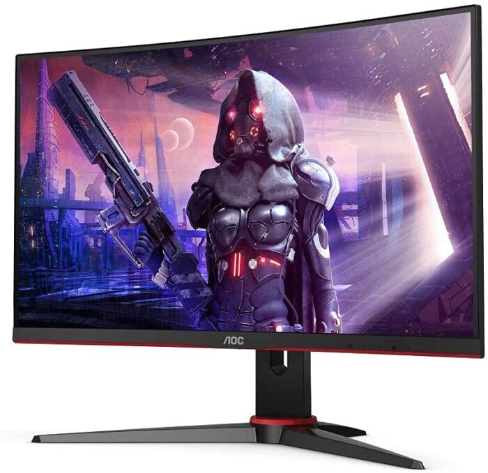 AOC Gaming C24G2AE - 24 Inch FHD Curved Monitor, 165Hz, 1 ms, AMD FreeSync, Speakers, HDMI/DP/VGA) - Image 3