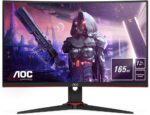AOC Gaming C24G2AE - 24 Inch FHD Curved Monitor, 165Hz, 1 ms, AMD FreeSync, Speakers, HDMI/DP/VGA)