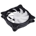CRONUS HALO-5 Fan, 120mm, 1200RPM, PWM Controlled, 8 Addressable RGB LEDs, 9 Blades for Optimised Airflow, Black Frame, White Blades - Image 4