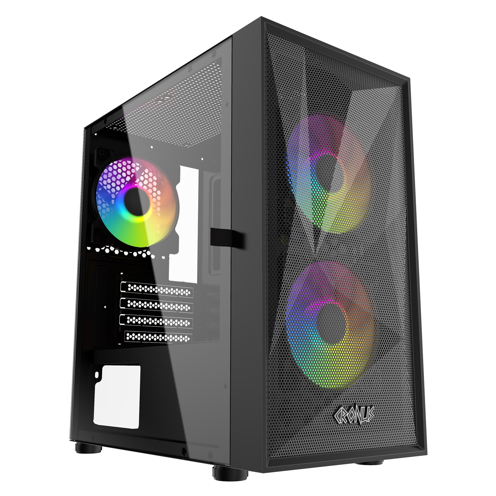 CRONUS Theia Case, Gaming, Black, Micro Tower Mesh Front Panel for  Optimized Airflow, ARGB LED Fans – PC Belfast Computer Shop & Services