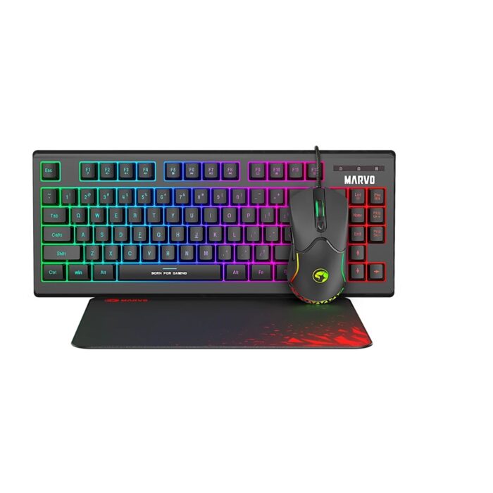 Marvo Scorpion CM310-UK 3-in-1 TKL Gaming Bundle, Keyboard, Mouse and Mouse Pad - Image 1