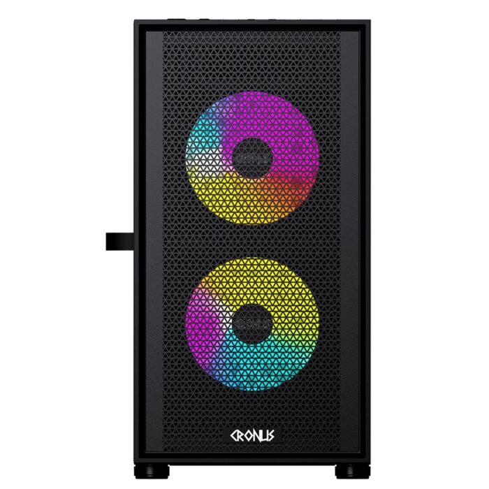 CRONUS Theia Case, Gaming, Black, Micro Tower Mesh Front Panel for Optimized Airflow, ARGB LED Fans - Image 3