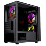 CRONUS Theia Case, Gaming, Black, Micro Tower Mesh Front Panel for Optimized Airflow, ARGB LED Fans - Image 8
