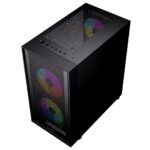 CRONUS Theia Case, Gaming, Black, Micro Tower Mesh Front Panel for Optimized Airflow, ARGB LED Fans - Image 6