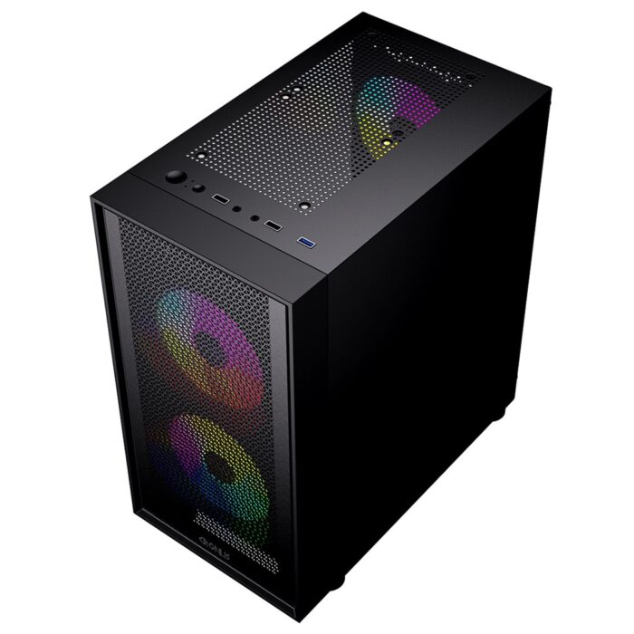 CRONUS Theia Case, Gaming, Black, Micro Tower Mesh Front Panel for Optimized Airflow, ARGB LED Fans - Image 6