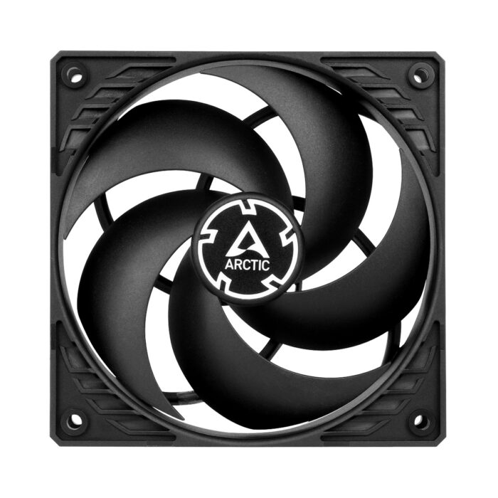 P_Series_P12_frontview Arctic P12 Slim 12cm Pressure Optimised PWM PST Case Fan, Black, Fluid Dynamic, 300-2100 RPM - Image 1