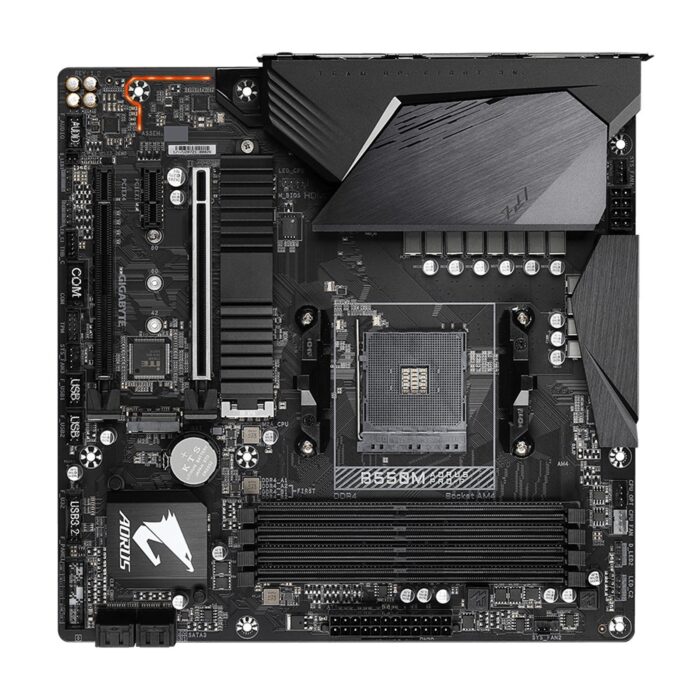 Gigabyte B550M AORUS PRO-P AMD Socket AM4 HDMI/DisplayPort Micro ATX M.2 USB 3.2 Type C Motherboard - Image 2
