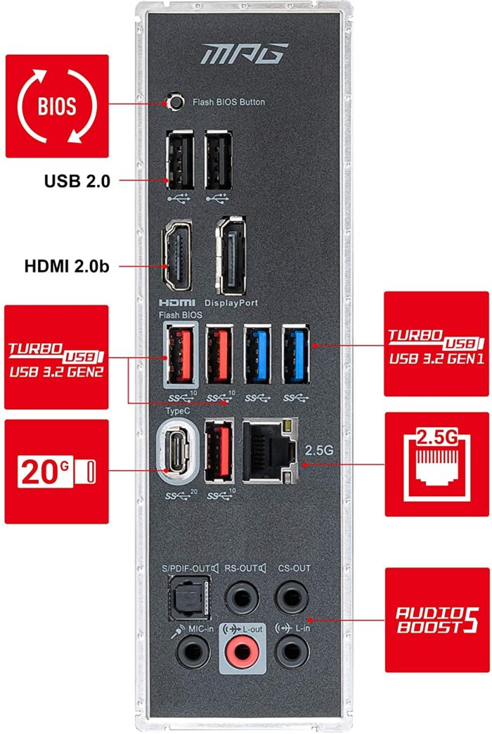 MSI MPG Z590 GAMING PLUS Motherboard ATX - Supports Intel Core 11th Gen Processors, LGA 1200 - Image 4