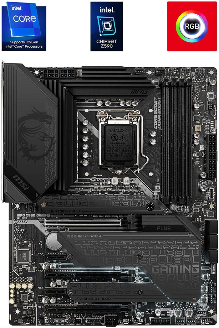 MSI MPG Z590 GAMING PLUS Motherboard ATX - Supports Intel Core 11th Gen Processors, LGA 1200 - Image 2