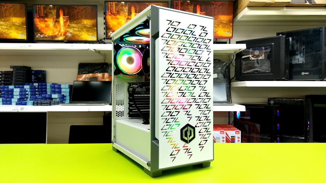 Corsair White 445 (2) Refurbished Custom Gaming Corsair / Ryzen 7 2700 4.1GHz / 16GB RAM / 256GB NVMe + 1TB HDD / Multi Choice Graphics - Image 1