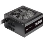 Corsair 750W Enthusiast TX-M Series TX750M V2 PSU, Rifle Bearing Fan, Semi-Modular, 80+ Gold