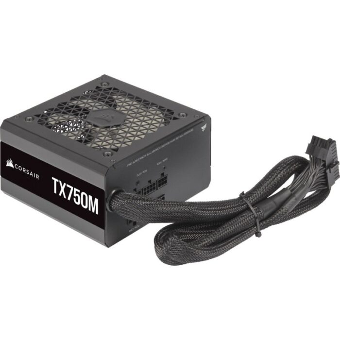 Corsair 750W Enthusiast TX-M Series TX750M V2 PSU, Rifle Bearing Fan, Semi-Modular, 80+ Gold - Image 2