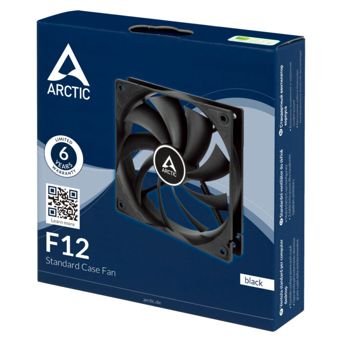 Arctic F12 Low Noise 12cm Case Fan, Black, 9 Blades, Fluid Dynamic - Image 3