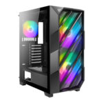 Antec NX700 ARGB Gaming Case w/ Glass Window, ATX, 3 ARGB Fans, Geometrical Mesh Front, LED Control Button