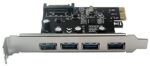 PCI-E to USB 3.0 4-Port PCI Express Expansion Card Adapter Hub 15 pin SATA Power Connector