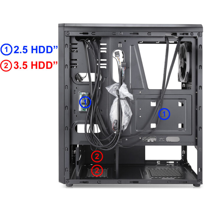 CIT Blitz RGB Mid-Tower Gaming Case With Full Acrylic Window - Image 4