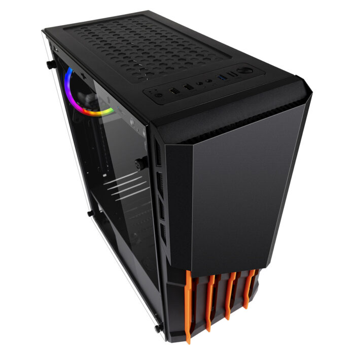 CIT Havoc Midi ATX 1 x ARGB Fan and Hub Tempered Glass - Image 4