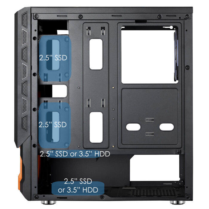 CIT Havoc Midi ATX 1 x ARGB Fan and Hub Tempered Glass - Image 8