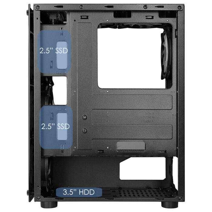 CIT Mirage F6 6x RGB Rainbow Fans TG Front and Side Panel - Image 9