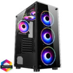 CIT Mirage F6 6x RGB Rainbow Fans TG Front and Side Panel