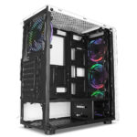 CIT Raider White 4 x Halo Spectrum RGB Fans Glass Front and Side MB SYNC - Image 5
