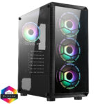 CIT Sahara F4 4x Rainbow Fans TG Front and Side Panel