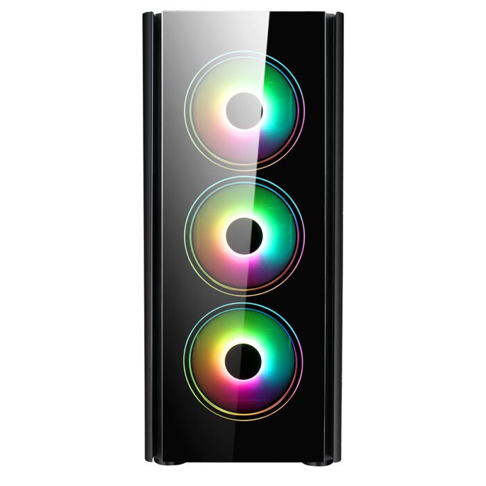 CIT Tornado ATX Gaming Case 4x ARGB Fans TG Front and Side Panel EPE - Image 2