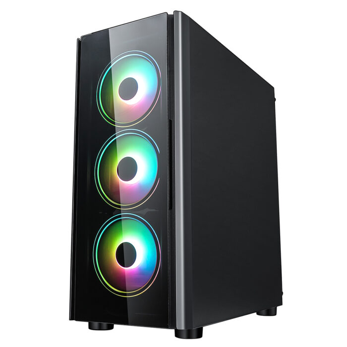 CIT Tornado ATX Gaming Case 4x ARGB Fans TG Front and Side Panel EPE - Image 3