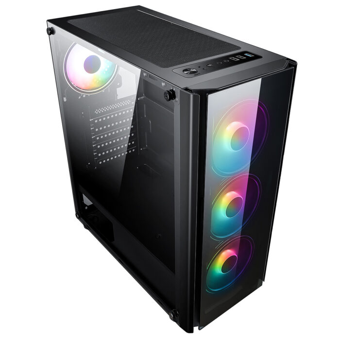 CIT Tornado ATX Gaming Case 4x ARGB Fans TG Front and Side Panel EPE - Image 4