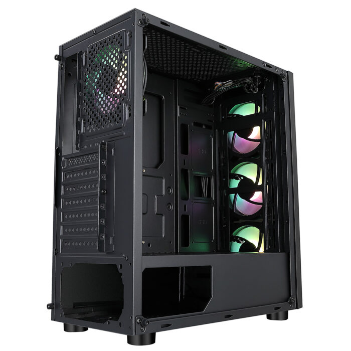 CIT Tornado ATX Gaming Case 4x ARGB Fans TG Front and Side Panel EPE - Image 6