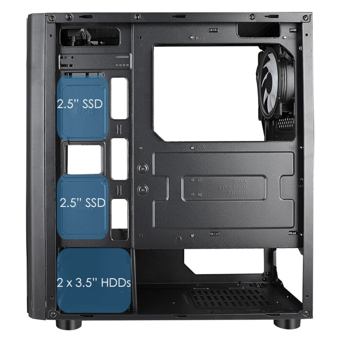 CIT Tornado ATX Gaming Case 4x ARGB Fans TG Front and Side Panel EPE - Image 8